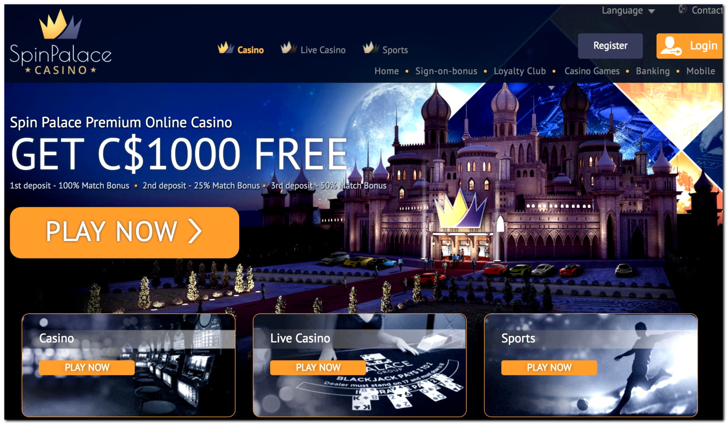 555% Best signup bonus casino at Gamebookers Casino