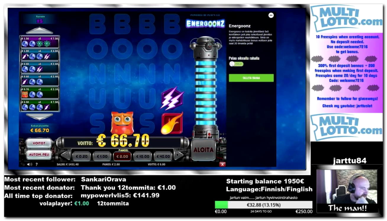 EUR 3255 NO DEPOSIT at Casino Shadowbet