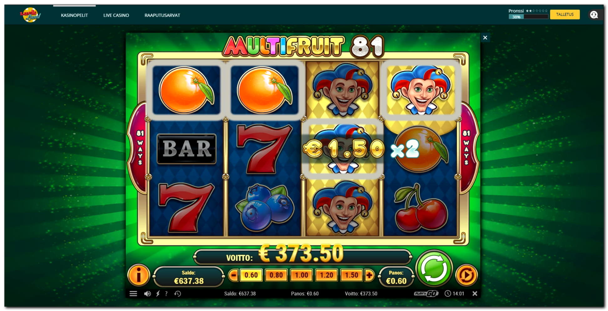 140 Loyalty Free Spins! at Jet Bull Casino