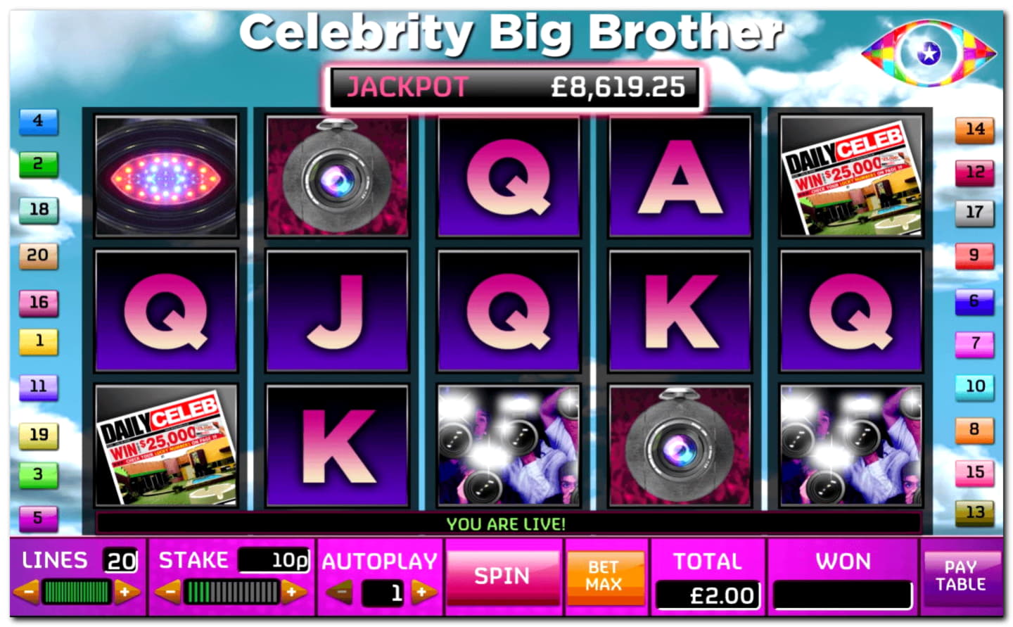750% First deposit bonus at Gamebookers Casino