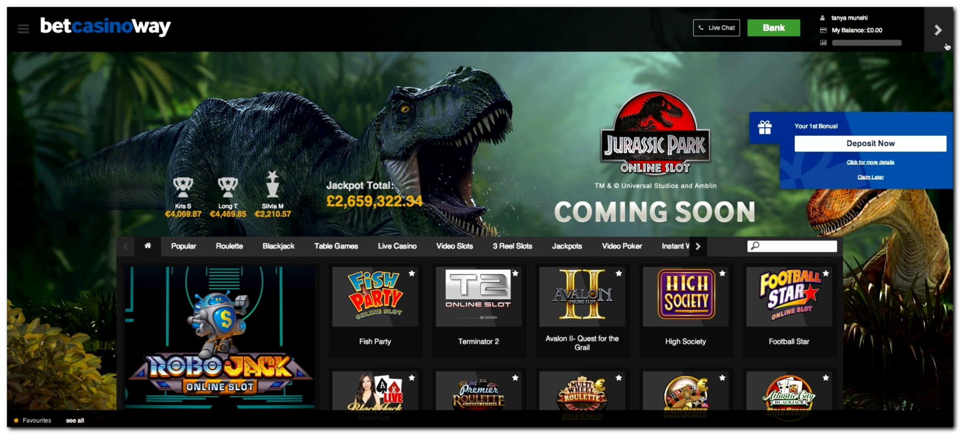 €645 Mobile freeroll slot tournament at Casino com