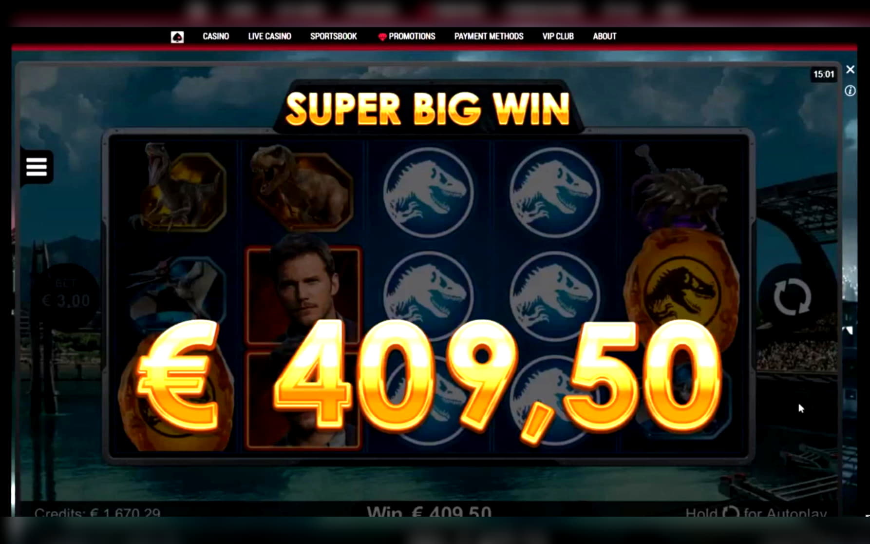 225% Match bonus at Vegas Hero Casino