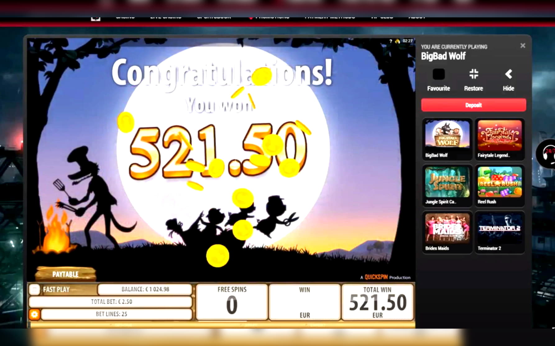 490% Match bonus casino at High Roller Casino