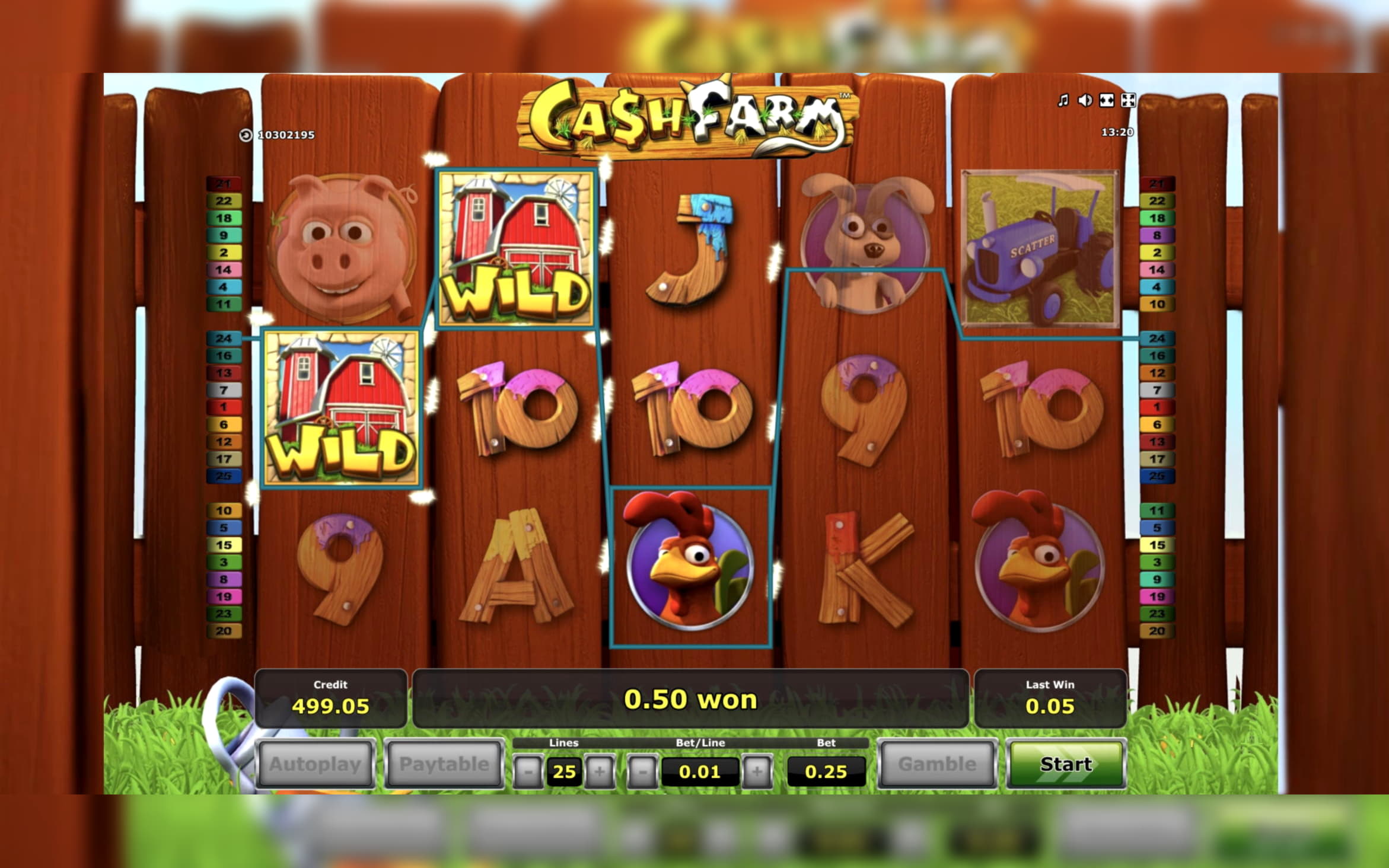 210 free spins at Betway Casino