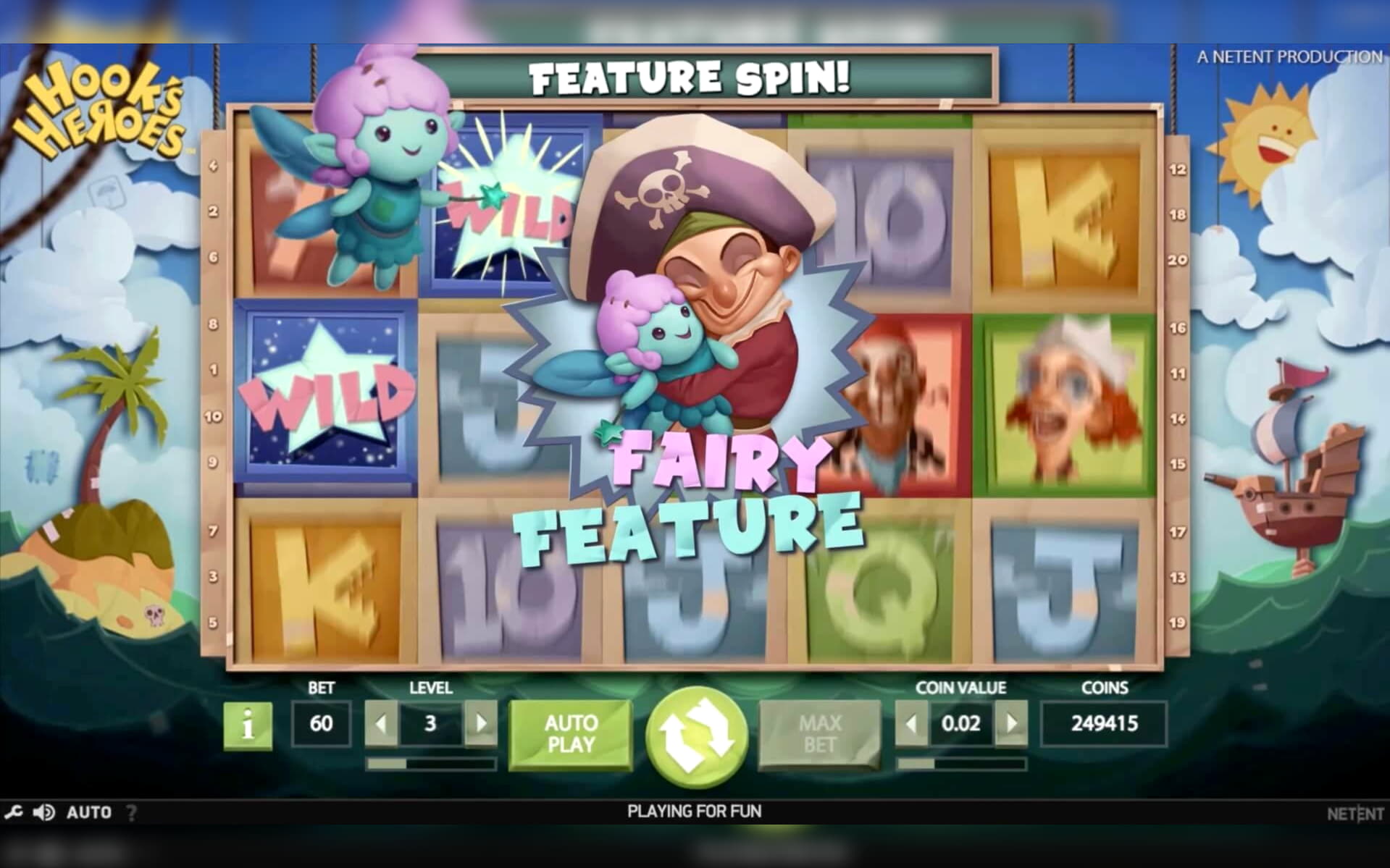 195 free spins at Party Casino