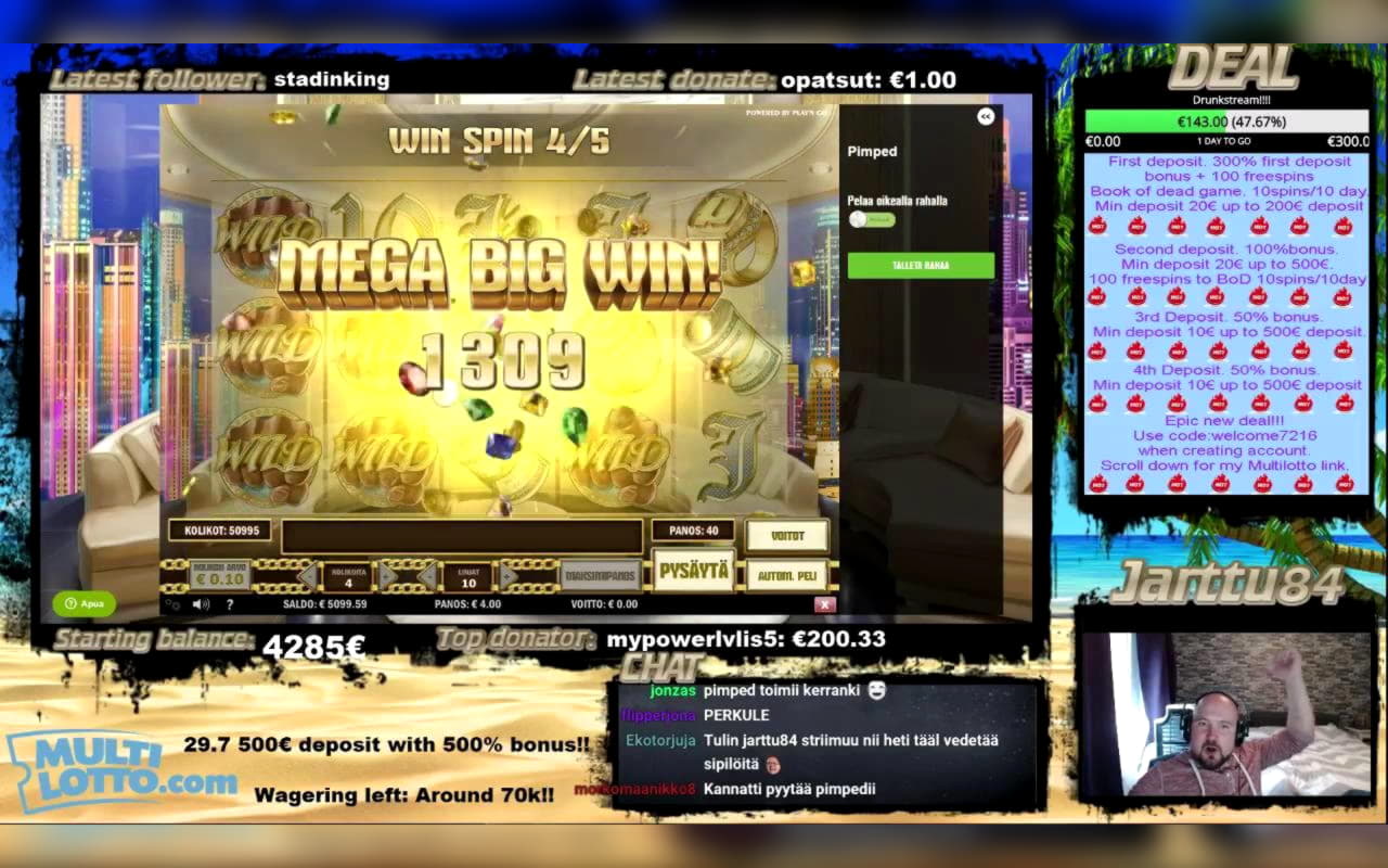 95 Free Casino Spins at Sloty Casino