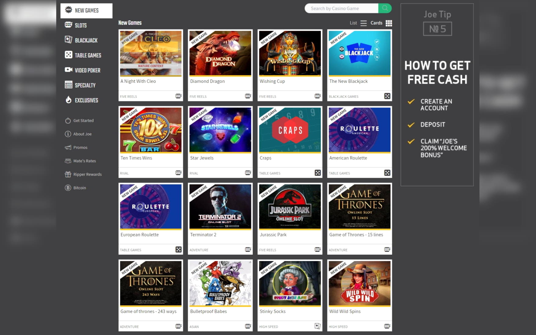 EURO 3960 No deposit bonus casino at Energy Casino