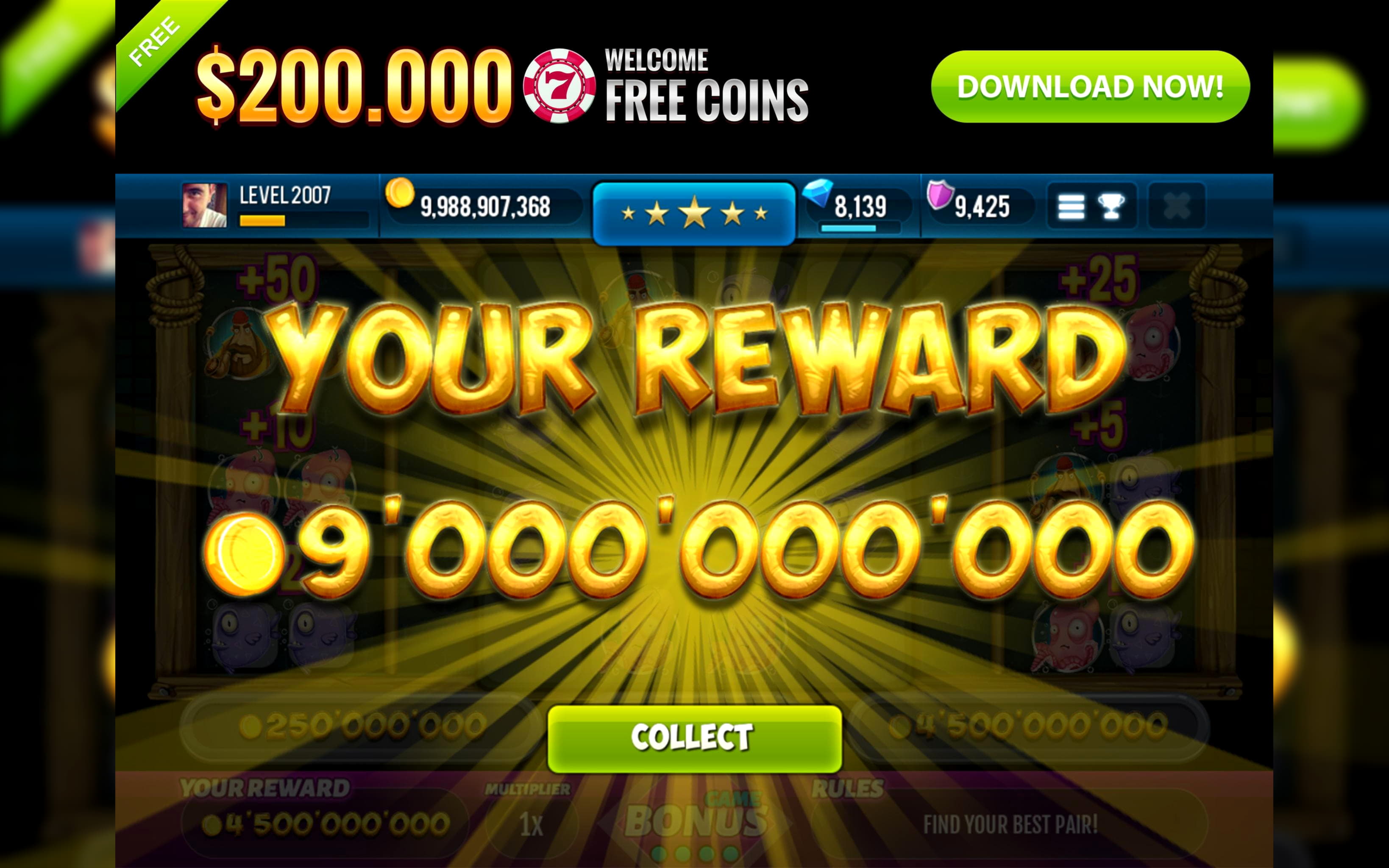 €475 Free chip at Slots Million Casino