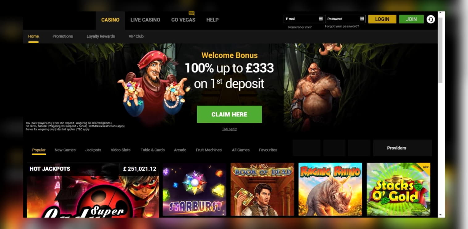 190% Deposit match bonus at Sloty Casino