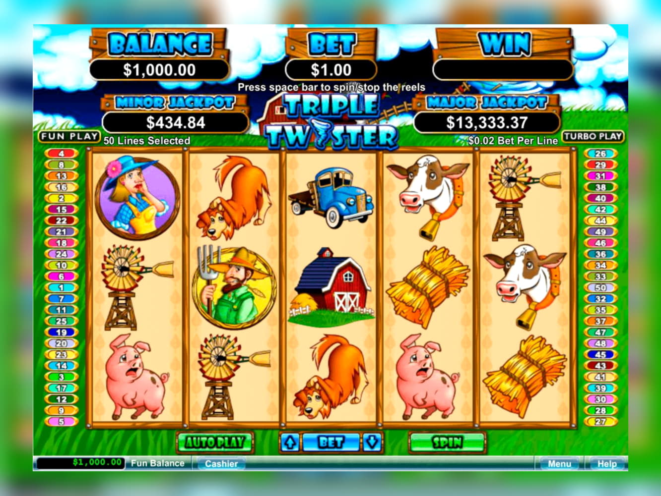 $2695 no deposit bonus casino at Spinrider Casino