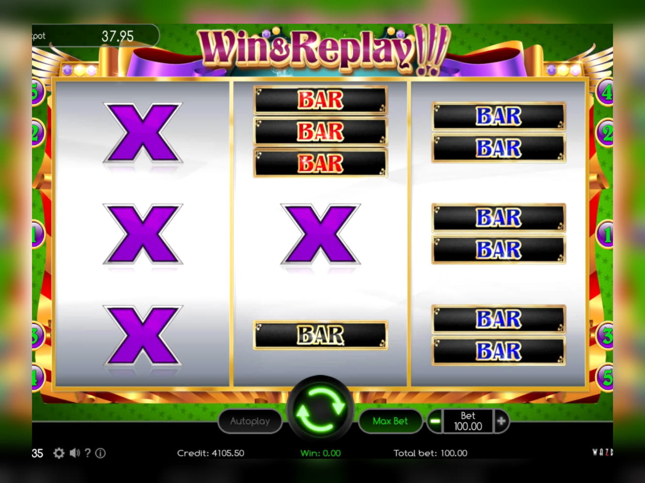 165 Free Spins no deposit at bWin Casino