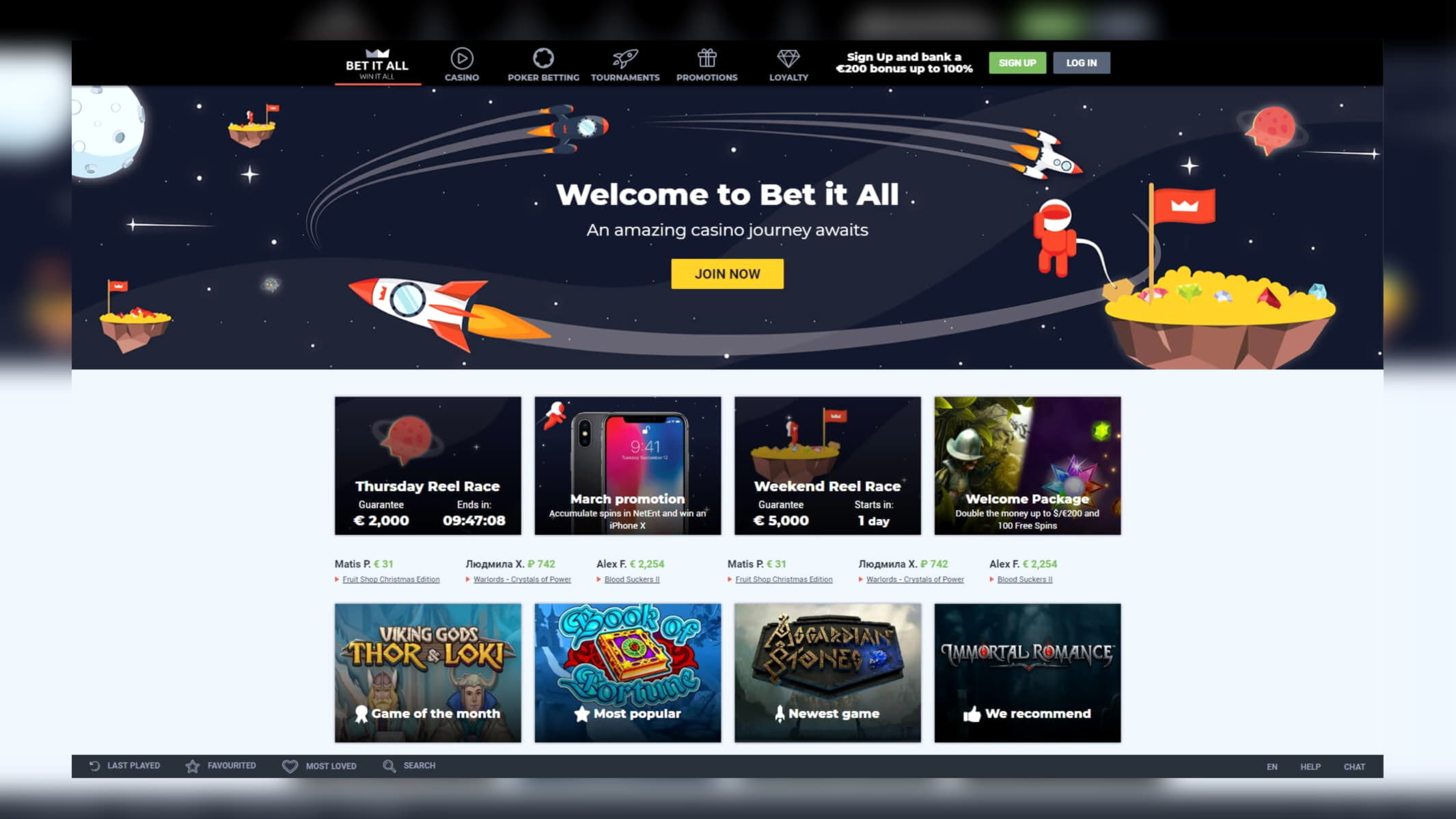 165 Free Spins right now at Vera and Jhon Casino