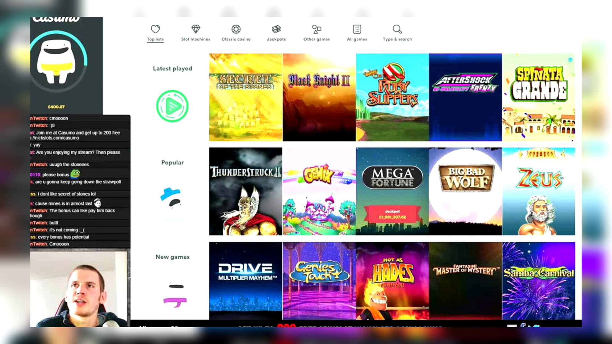 $165 NO DEPOSIT CASINO BONUS at Sloty Casino