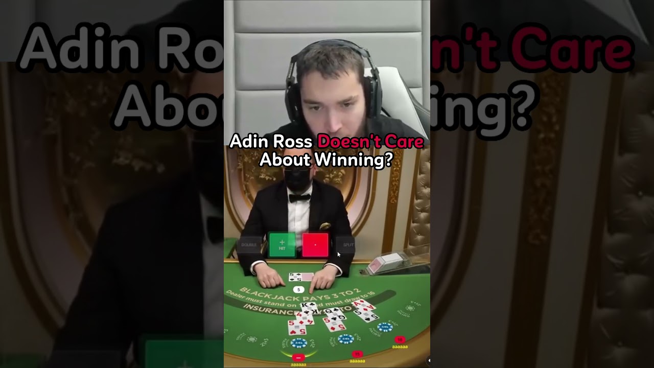 Adin Ross DOESNT Care About Winning On Blackjack? #adinross #blackjack #gambling #Norwegian Casino #bigwin