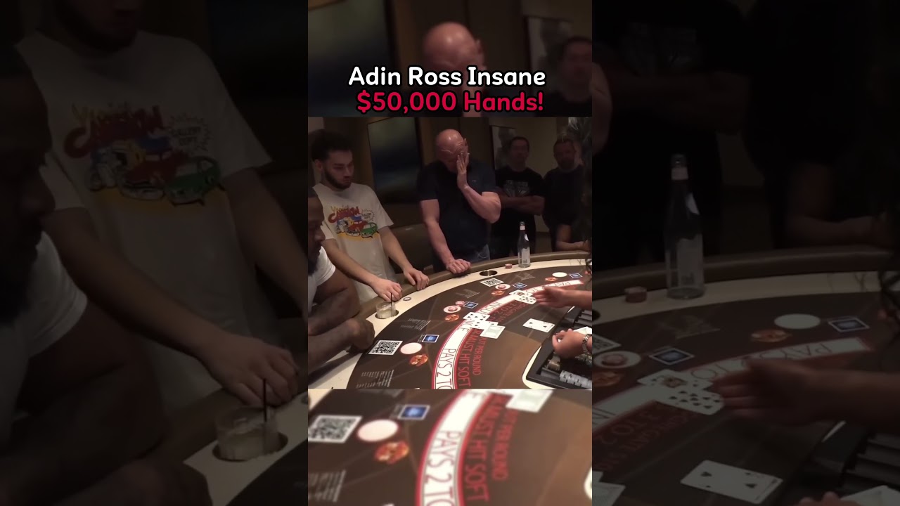 Adin Ross Does Risky $50,000 Blackjack Hands! #adinross #danawhite #gambling #Norwegian Casino Online #blackjack