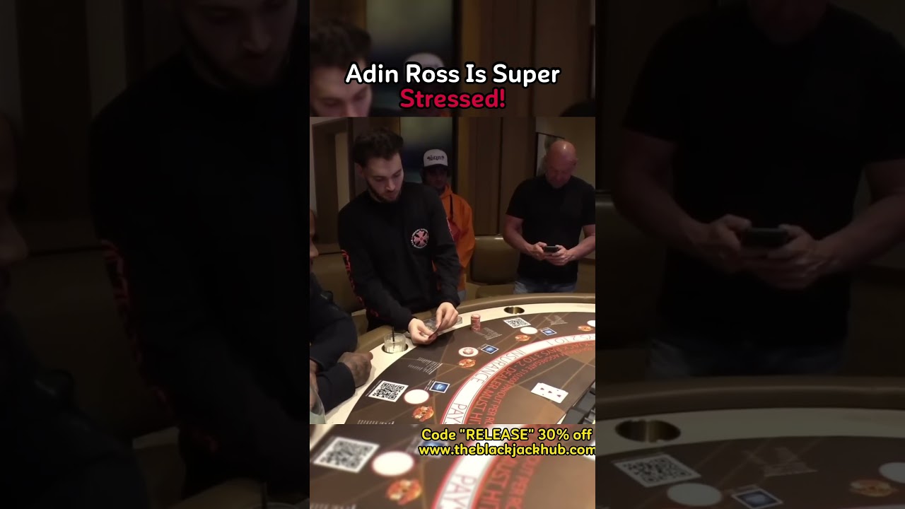 Adin Ross Gets Super Stressed When Playing Blackjack! #adinross #danawhite #gambling #blackjack