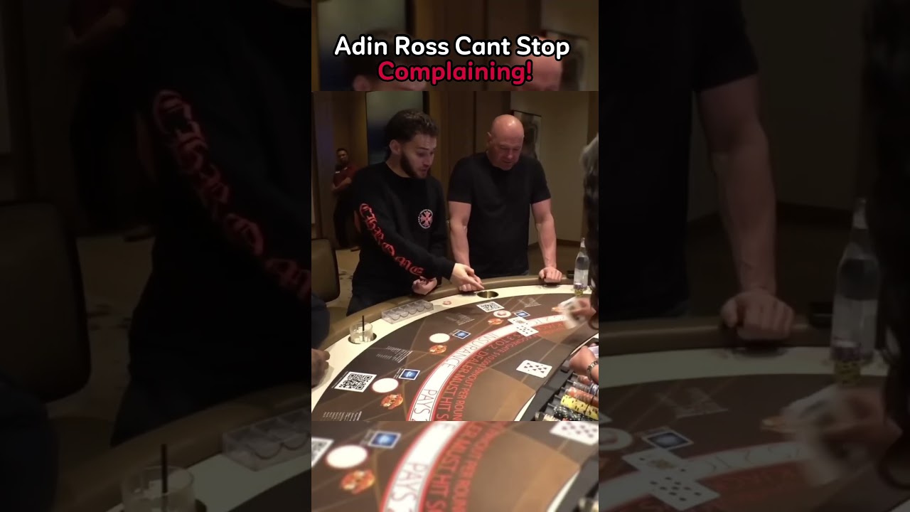 Adin Ross Is NOT Happy When Playing Blackjack! #adinross #blackjack #danawhite #gambling #Norwegian Casino