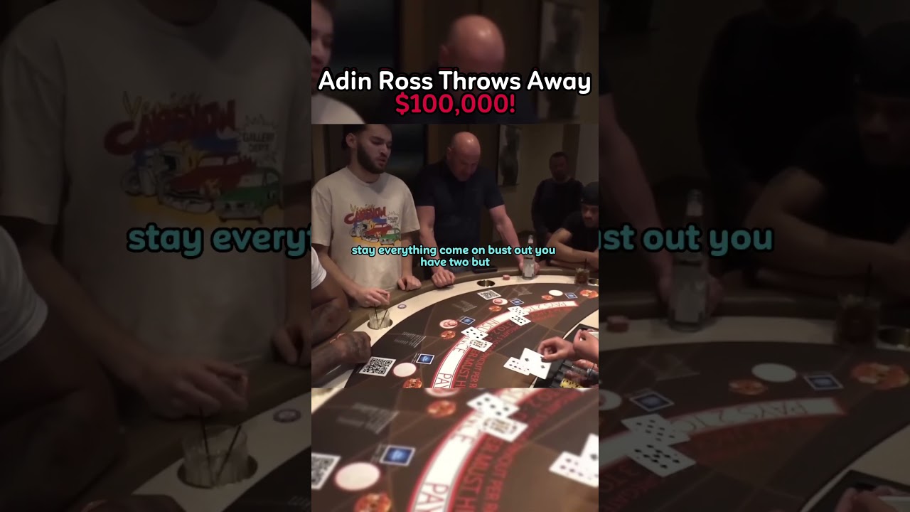 Adin Ross Is TRASH At Blackjack! #adinross #danawhite #blackjack #gambling #Norwegian Casino Online