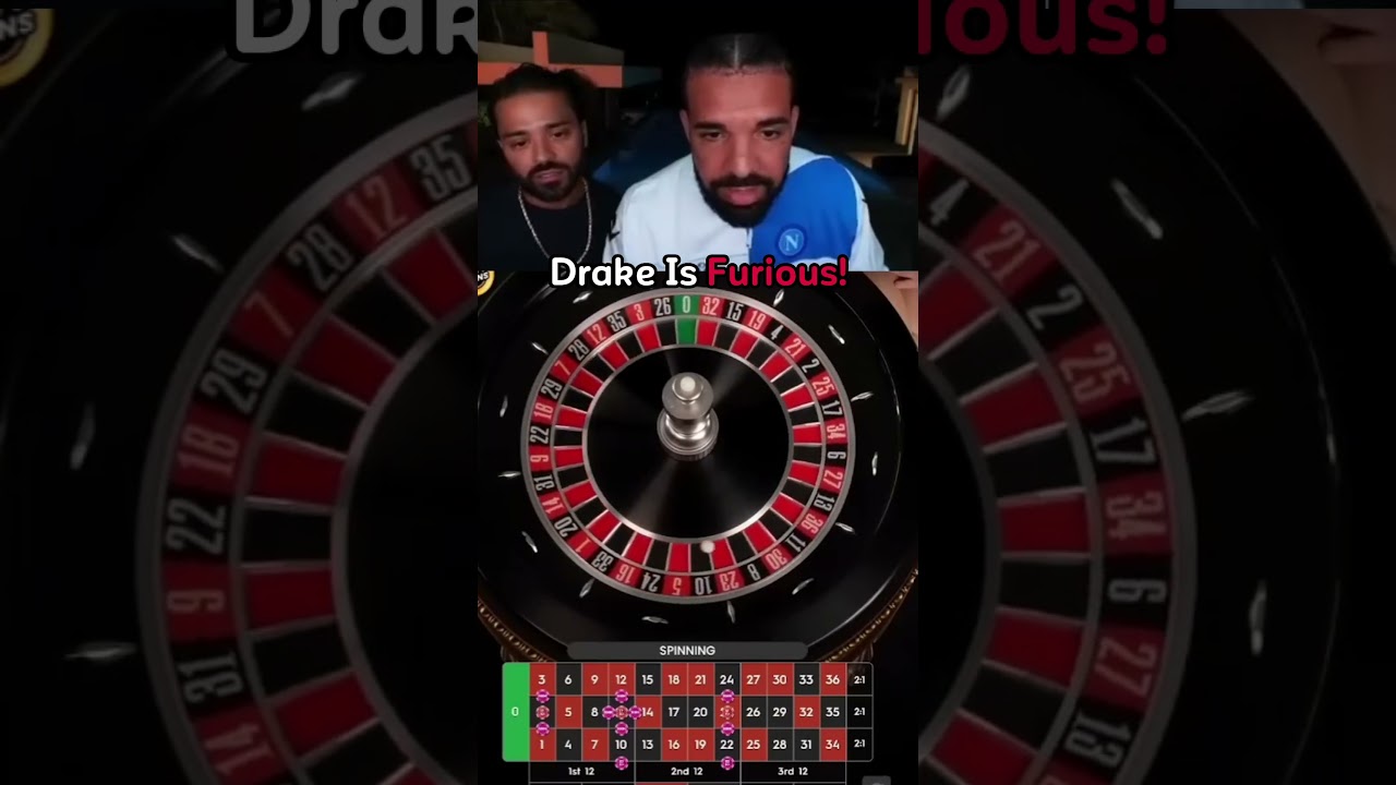 Drake Gets Mad When Playing Roulette! #drake #roulette #gambling #Norwegian Casino Online