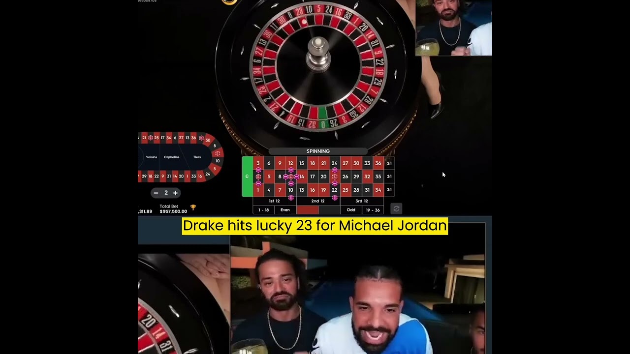 Drake Hits Lucky 23 For Michael Jordan! #drake #roulette #Norwegian Casino #slots #gambling #maxwin #bigwin