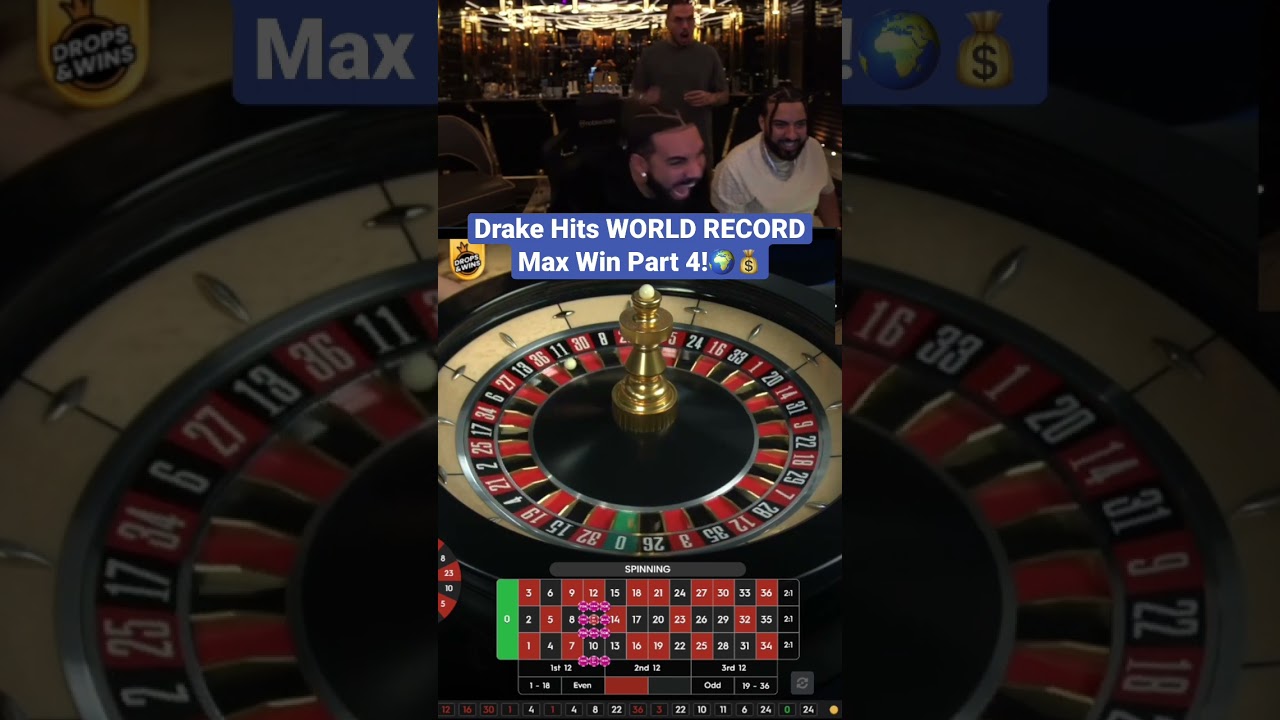 Drake Hits WORLD RECORD Max Win On Roulette Part 4! #drake #roulette #worldrecord #maxwin #Norwegian Casino