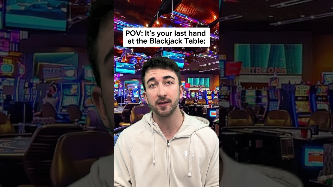 ALWAYS on the last hand…? #blackjack #Norwegian Casino #gambling #comedy #betting #skit #lasvegas #degendalt
