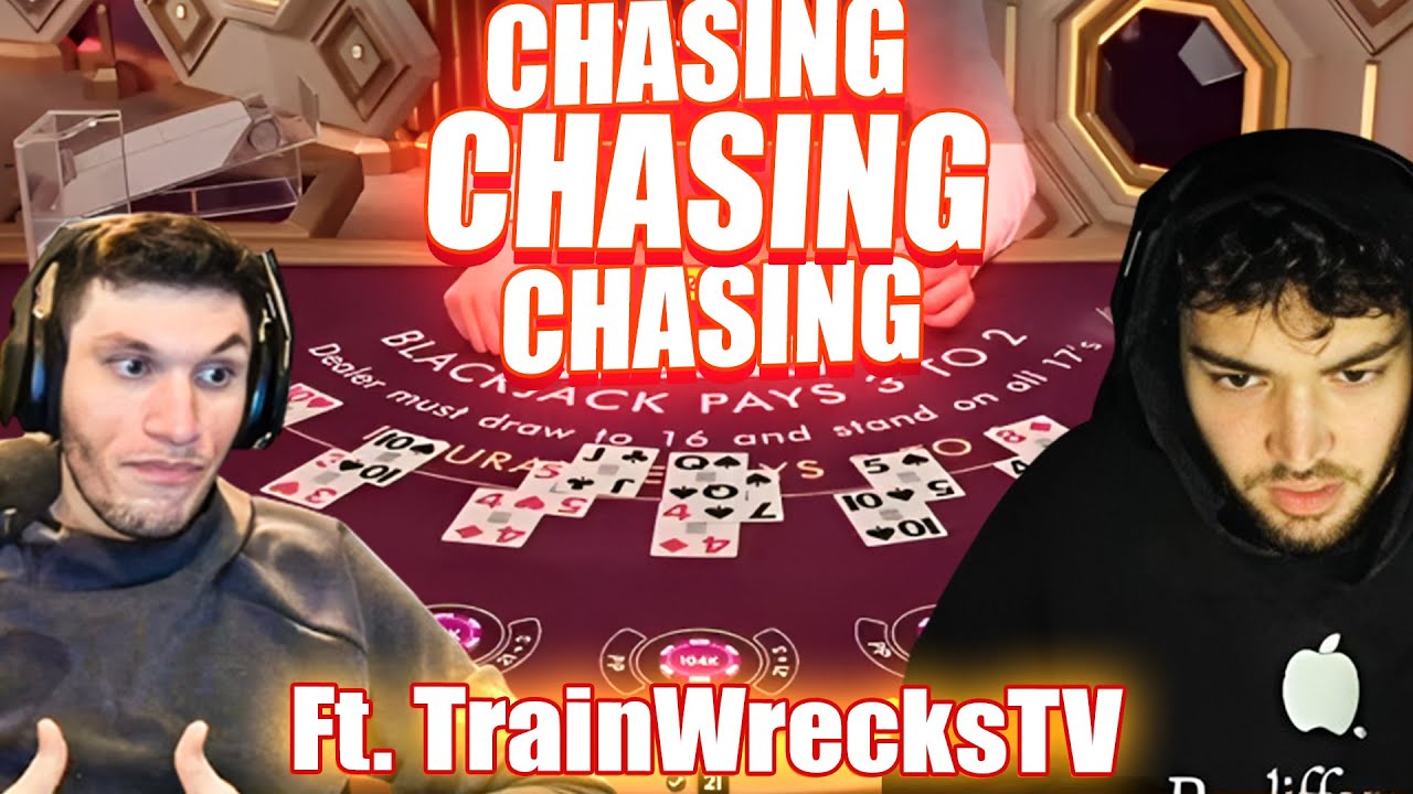 Adin Ross ft. TrainwrecksTV Tries to Pay his Gambling Debt!  #blackjack #onlinecasino #gambling