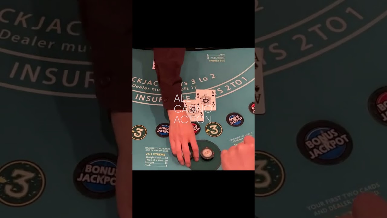 CRAZIEST BLACKJACK HAND WE'VE SEEN IN A LONG TIME!! #shorts