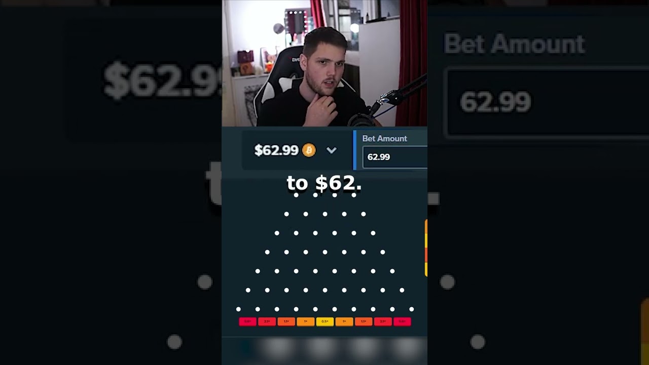HIGH RISK $62 PLINKO BALLS! (Stake Originals) #shorts #Norwegian Casino Online #plinko
