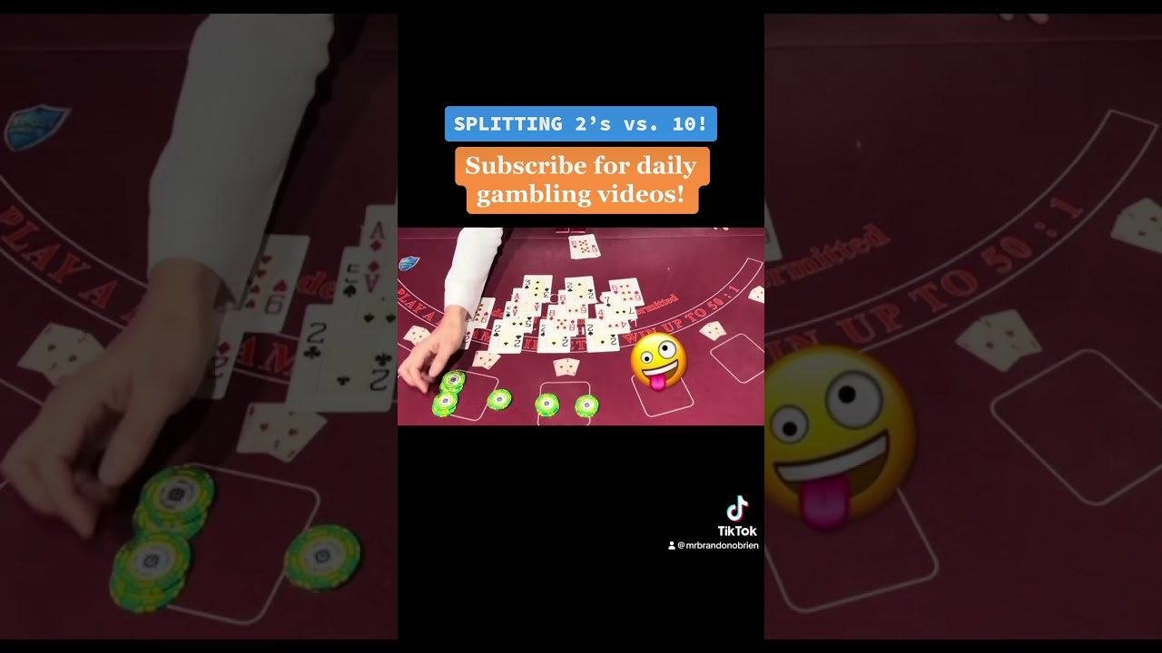 #omg #blackjack splitting 2’s vs 10 ! #gambling #Norwegian Casino Online